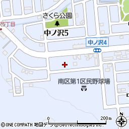 北海道札幌市南区中ノ沢4丁目1-16周辺の地図