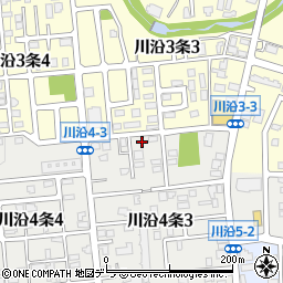 北海道札幌市南区川沿４条3丁目7-38周辺の地図