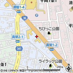 トヨタレンタリース新札幌清田店周辺の地図