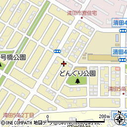 北海道札幌市清田区清田５条周辺の地図