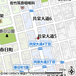 北海道釧路市共栄大通周辺の地図