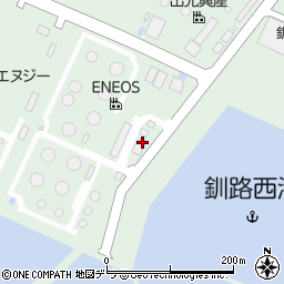 ＪＸ日鉱日石エネルギー株式会社　釧路西港油槽所周辺の地図