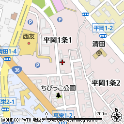 鍵の出張救急車　札幌市清田区平岡営業所２４時間受付センター周辺の地図