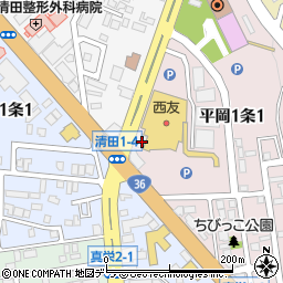 北洋銀行清田区役所前支店周辺の地図