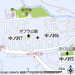 北海道札幌市南区中ノ沢6丁目5周辺の地図