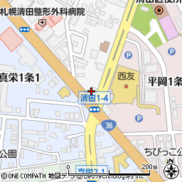 北海道銀行清田支店周辺の地図