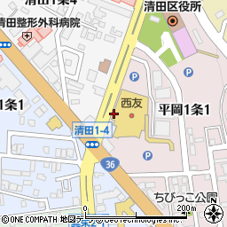 レディスショップフロムノース西友清田店周辺の地図