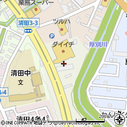 タイヤ＆ホイール館フジスペシャルブランド札幌清田店周辺の地図