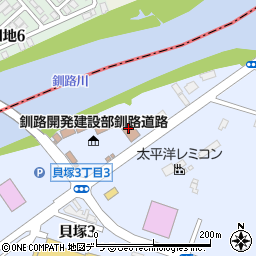 釧路開発建設部釧路道路事務所周辺の地図