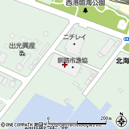 釧路市漁協周辺の地図