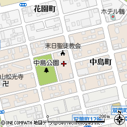 北海道釧路市中島町周辺の地図