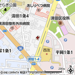 清田郵便局周辺の地図