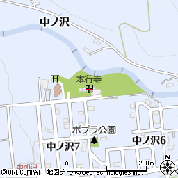 北海道札幌市南区中ノ沢1762周辺の地図