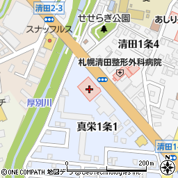 ヤマザキＹショップ札幌清田病院店周辺の地図