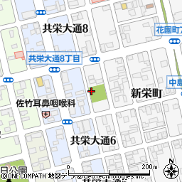 新栄公園トイレ周辺の地図