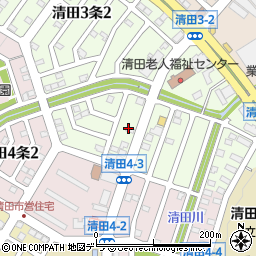 北海道札幌市清田区清田３条2丁目14周辺の地図