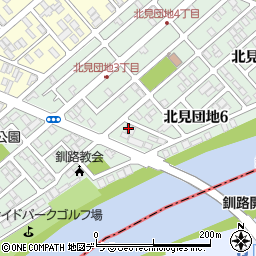 北海道釧路町（釧路郡）北見団地周辺の地図