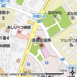 札幌市消防局清田消防署周辺の地図