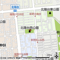 北陽台西公園周辺の地図