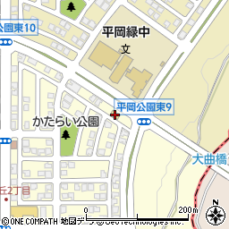 ローソン札幌里塚緑ヶ丘店周辺の地図