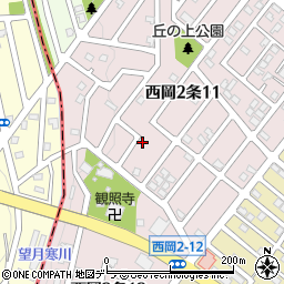 北海道札幌市豊平区西岡２条周辺の地図