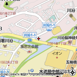 北海道銀行川沿支店 ＡＴＭ周辺の地図