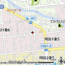 北海道札幌市南区川沿１条5丁目3-7周辺の地図