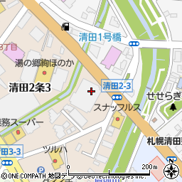 パチンコひまわり清田店周辺の地図