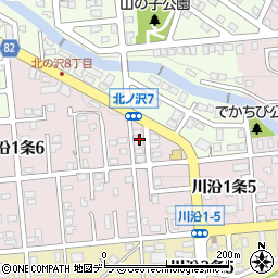 北海道札幌市南区川沿１条5丁目3周辺の地図