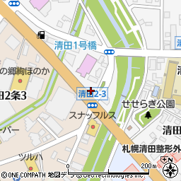 ローソン札幌清田１条一丁目店周辺の地図