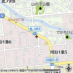 北海道札幌市南区川沿１条5丁目3-1周辺の地図
