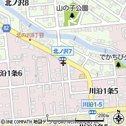 北海道札幌市南区川沿１条5丁目3-15周辺の地図