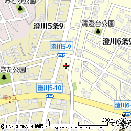 澄川五差路記念公園周辺の地図