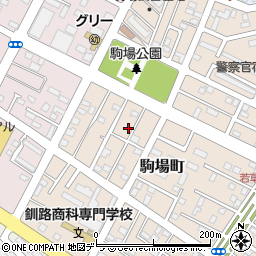 北海道釧路市駒場町周辺の地図