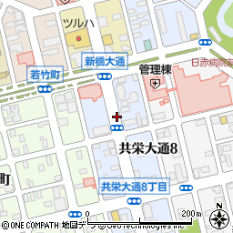 日赤病院通周辺の地図