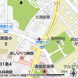 訪問看護ステーション ラパン 清田区役所前周辺の地図