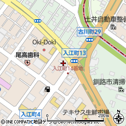 眼鏡市場釧路入江店周辺の地図
