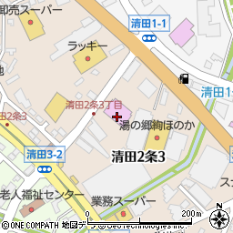 ダイナム北海道　札幌清田店周辺の地図