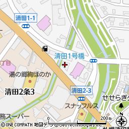 札幌清田バッティングスタジアム周辺の地図