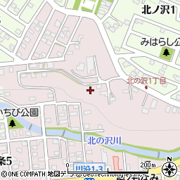 北海道札幌市南区川沿１条3丁目5-21周辺の地図