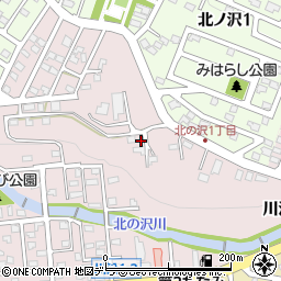 北海道札幌市南区川沿１条3丁目5-1周辺の地図