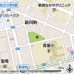 新川公園周辺の地図