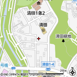 清田仲よし公園周辺の地図