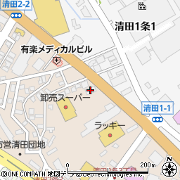 魚べい清田店周辺の地図