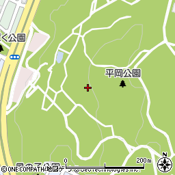 北海道札幌市清田区平岡公園周辺の地図