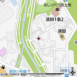 北海道札幌市清田区清田１条周辺の地図