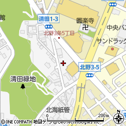 焼き肉金花郎 清田店周辺の地図