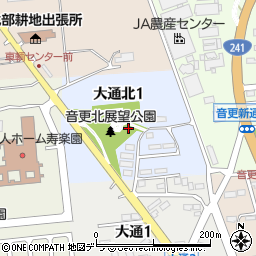 北海道河東郡音更町大通北周辺の地図