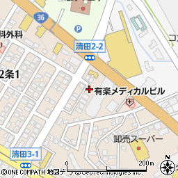 清田ひばり公園周辺の地図