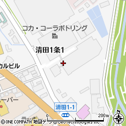北海道札幌市清田区清田１条1丁目周辺の地図